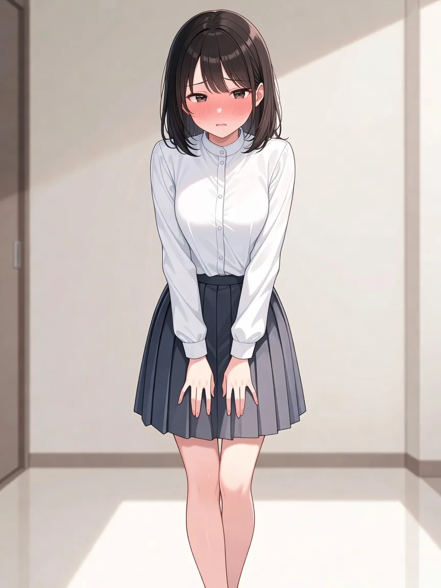 脚を組む清楚少女