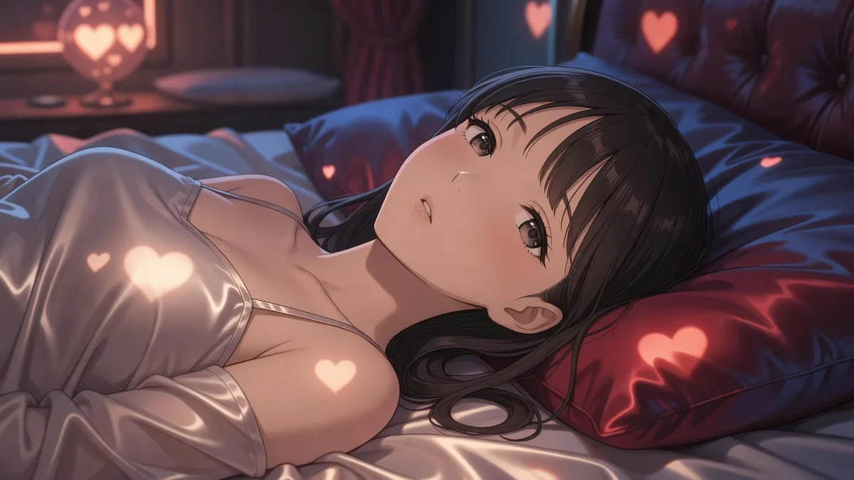 優雅に赤らむ女性の姿